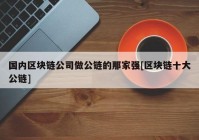 国内区块链公司做公链的那家强[区块链十大公链]